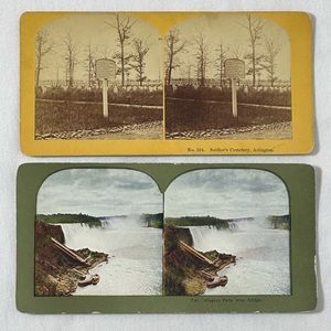 *💙 5 for $20* Stereoview photo cards- Arlington Cemetery and Niagara Falls